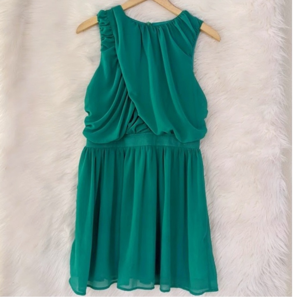 Boohoo Green Draped Dress